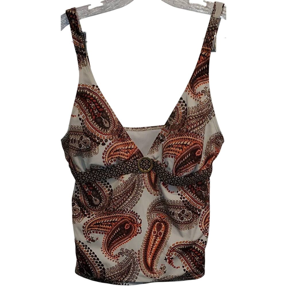 Merona Women's Paisley Pattern Swimming Tankini Large